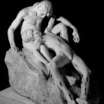 Giuseppe Mozzanica, Il piccolo bagnante convalescente, 1920, gettato in iscagliola, 98 x 103 x 116 cm, Fondazione Giuseppe Mozzanica.